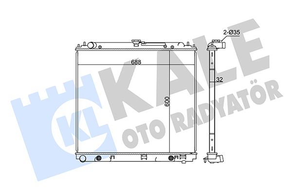 KALE OTO RADYATÖR 370600 Soğutma Sistemi Su Soğutucu & Parçaları - NISSAN NP300 PICKUP (D22) uyumlu