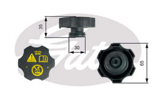GATES RC249 Soğutma Sistemi İmbusat Deposu - OPEL CORSA D (S07) uyumlu