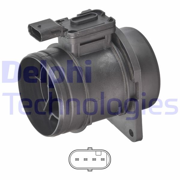 DELPHI AF10656-12B1 Motor Hava Kütle Ölçer (MAF Sensörü) - VW GOLF VII Variant (BA5, BV5) uyumlu