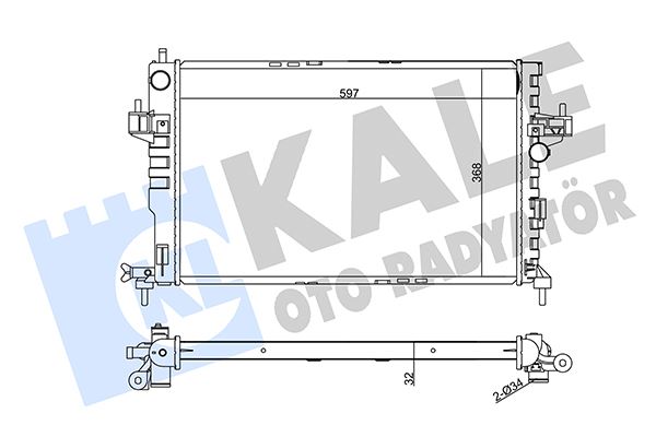 KALE OTO RADYATÖR 372700 Soğutma Sistemi Su Soğutucu & Parçaları - OPEL CORSA C (X01) uyumlu
