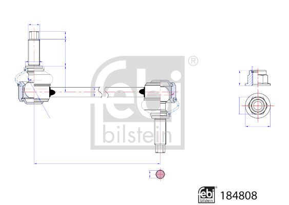 FEBI BILSTEIN 184808 Süspansiyon Sistemi Stabilizatör - MERCEDES-BENZ A-SERISI (W177) uyumlu