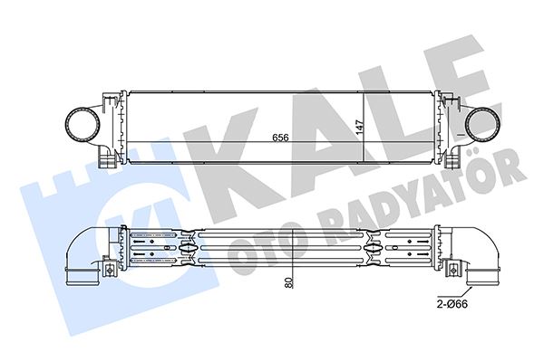 KALE OTO RADYATÖR 350795 Motor Turbo Radyatörü - VOLVO V60 I (155) uyumlu