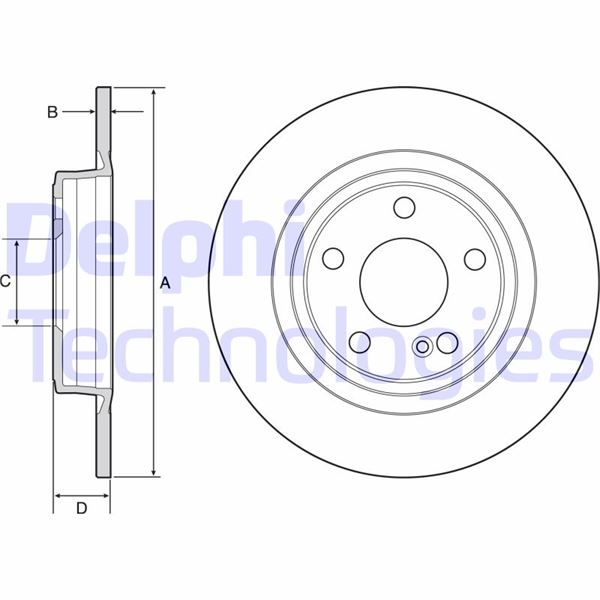 DELPHI BG4558C Fren Sistemleri Fren Diski - MERCEDES-BENZ B-SERISI Sports Tourer (W246, W242) uyumlu