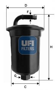 UFI 31.694.00 Yakıt Sistemi Yakıt Filtresi - PIAGGIO PORTER Panelvan/Van uyumlu