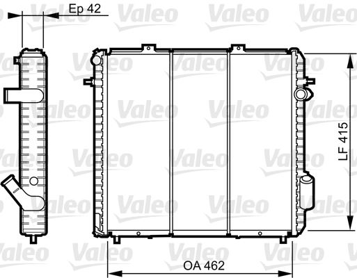 VALEO 730502 Soğutma Sistemi Su Soğutucu & Parçaları - RENAULT RAPID Kasa/büyük limuzin (F40_, G40_) uyumlu