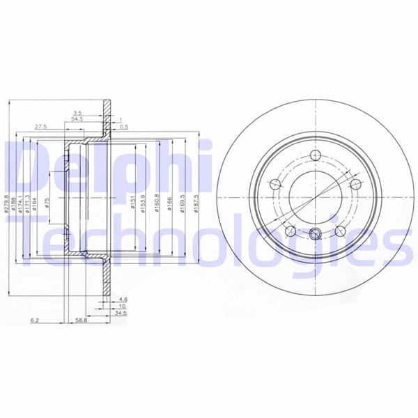 DELPHI BG3948C Fren Sistemleri Fren Diski - BMW 1 (E81) uyumlu