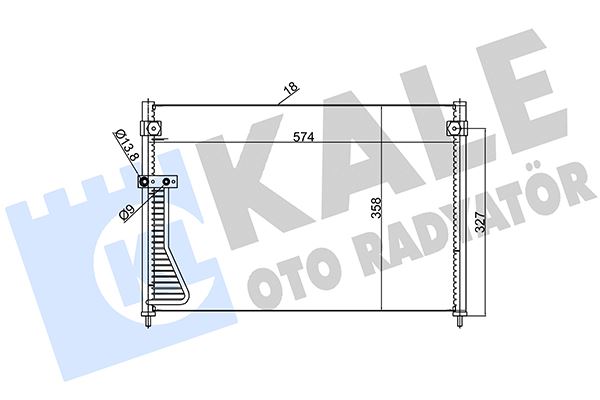 KALE OTO RADYATÖR 387000 İklimlendirme Sistemi Klima Radyatörü - MAZDA 626 V (GF) uyumlu