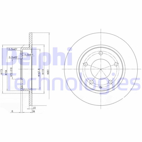 DELPHI BG2806 Fren Sistemleri Fren Diski - MAZDA MX-6 (GE) uyumlu
