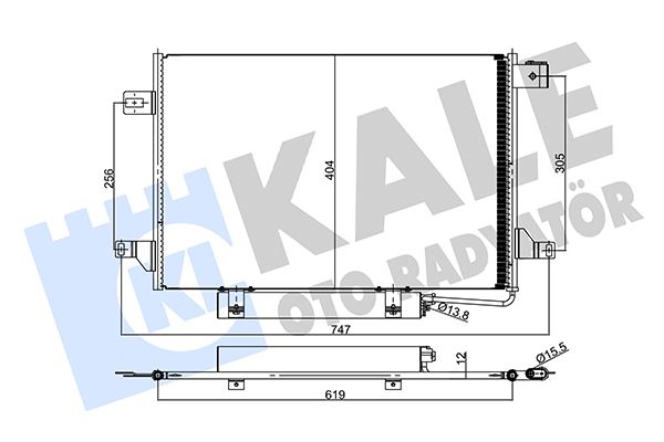 KALE OTO RADYATÖR 357885 İklimlendirme Sistemi Klima Radyatörü - MERCEDES-BENZ SPRINTER 3,5-t Minibüs/Otobüs (B906) uyumlu