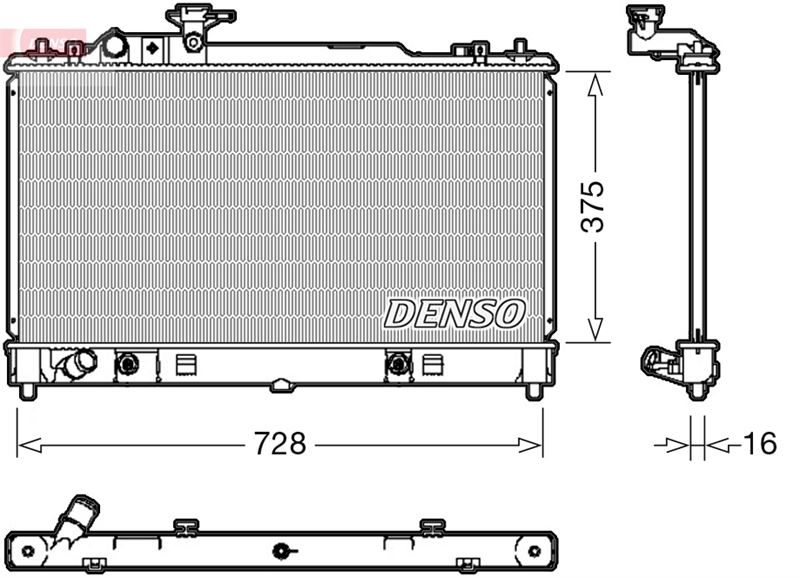 DENSO DRM44029 Soğutma Sistemi Su Soğutucu & Parçaları - MAZDA 6 Hatchback (GG) uyumlu