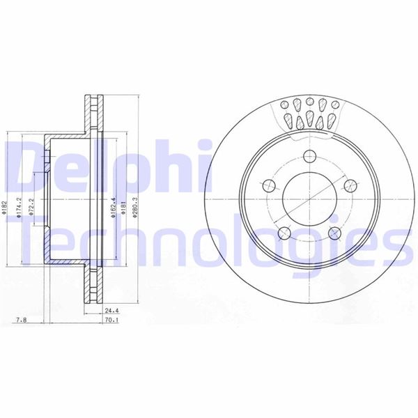 DELPHI BG4103 Fren Sistemleri Fren Diski - JEEP CHEROKEE (XJ) uyumlu
