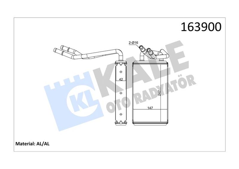 Kalorifer Radyatörü - KALE OTO RADYATÖR - 0288922AB