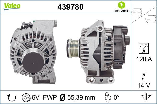 VALEO 439780 Elektrik Sistemi Alternatör - FIAT PUNTO EVO (199_) uyumlu