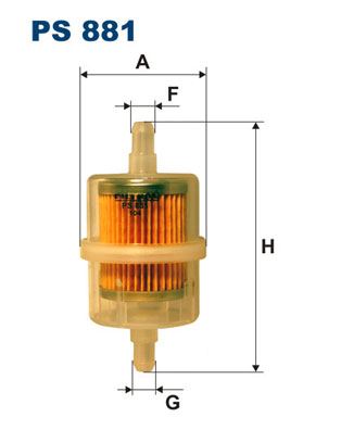 FILTRON PS 881 Yakıt Sistemi Yakıt Filtresi - MERCEDES-BENZ /8 (W114) uyumlu