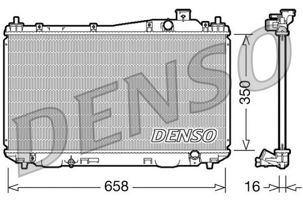 DENSO DRM40009 Soğutma Sistemi Su Soğutucu & Parçaları - HONDA CIVIC VII Coupe (EM2) uyumlu