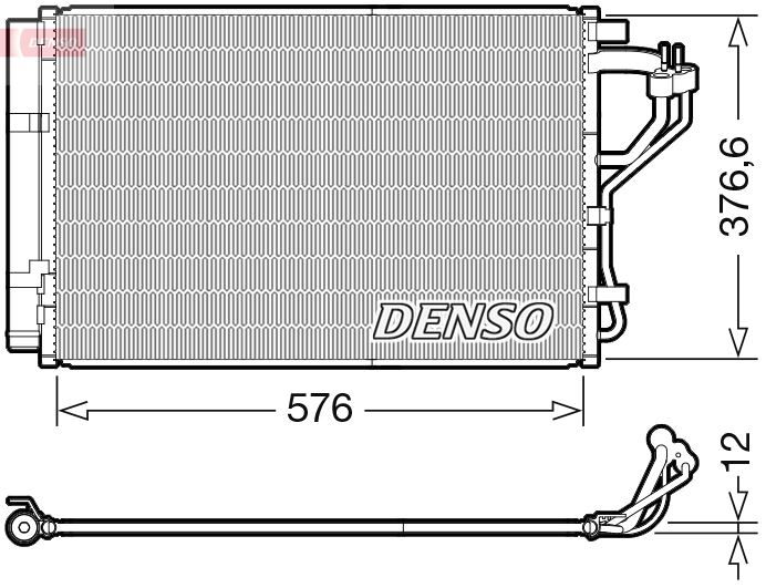 DENSO DCN41010 İklimlendirme Sistemi Klima Radyatörü - HYUNDAI i30 (GD) uyumlu