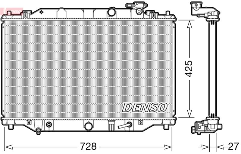 DENSO DRM44041 Soğutma Sistemi Su Soğutucu & Parçaları - MAZDA CX-5 (KE, GH) uyumlu