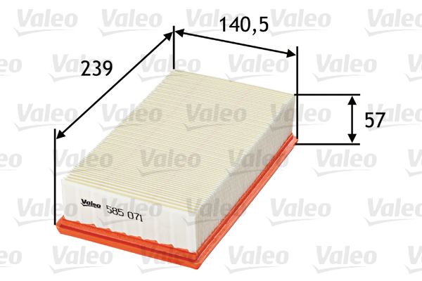 VALEO 585071 Motor Hava Filtresi - RENAULT MODUS / GRAND MODUS (F/JP0_) uyumlu