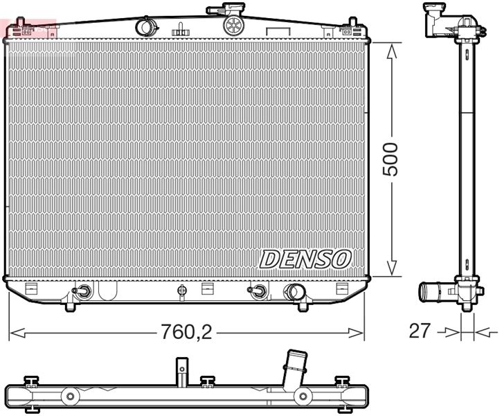 DENSO DRM51020 Soğutma Sistemi Su Soğutucu & Parçaları - LEXUS RX (_L2_) uyumlu