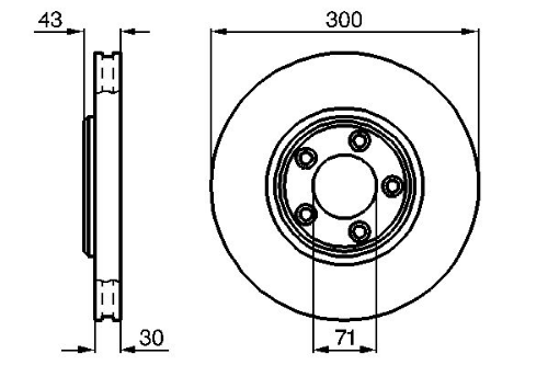 BOSCH 0 986 478 778 Fren Sistemleri Fren Diski - JAGUAR S-TYPE II (X200) uyumlu