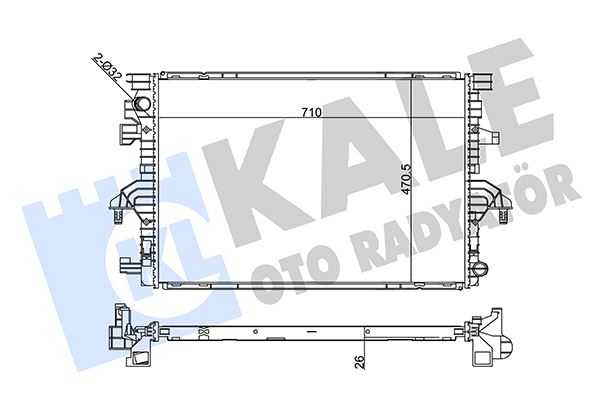 KALE OTO RADYATÖR 355905 Soğutma Sistemi Su Soğutucu & Parçaları - VW MULTIVAN T6 (SGF, SGM, SGN, SHM, SHN) uyumlu