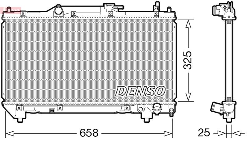 DENSO DRM50115 Soğutma Sistemi Su Soğutucu & Parçaları - TOYOTA AVENSIS (_T22_) uyumlu