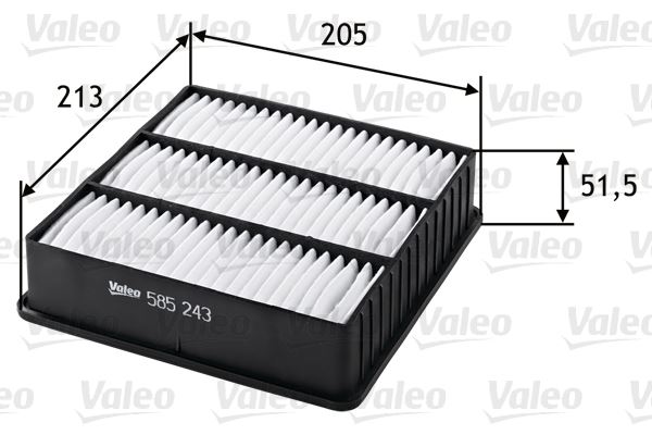 VALEO 585243 Motor Hava Filtresi - HONDA CIVIC IV Sedan (ED, EF) uyumlu