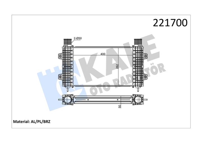 Turbo Radyatörü - KALE OTO RADYATÖR - 040CAC010 Ürün Görseli