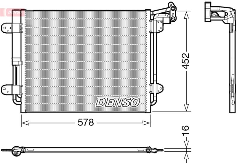 DENSO DCN32067 İklimlendirme Sistemi Klima Radyatörü - VW TIGUAN (5N_) uyumlu