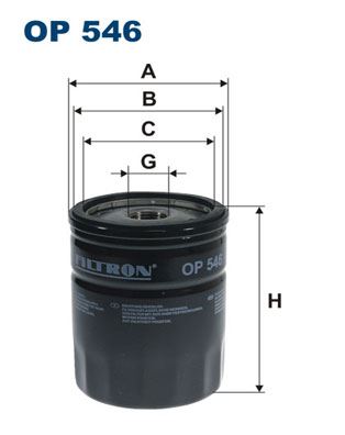 FILTRON OP 546 Motor Yağ Filtresi - FORD ESCORT IV (GAF, AWF, ABFT) uyumlu