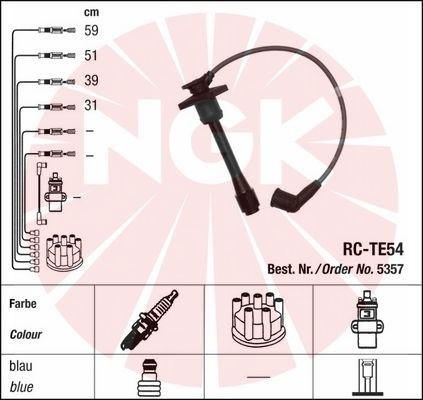 NGK 5357 Ateşleme Sistemi Ateşleme Kablosu - TOYOTA CARINA E VI Sedan (_T19_) uyumlu