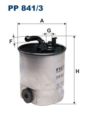 FILTRON PP 841/3 Yakıt Sistemi Yakıt Filtresi - MERCEDES-BENZ A-SERISI (W168) uyumlu