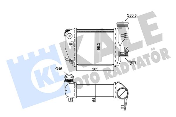 KALE OTO RADYATÖR 352425 Motor Turbo Radyatörü - AUDI A6 C6 (4F2) uyumlu