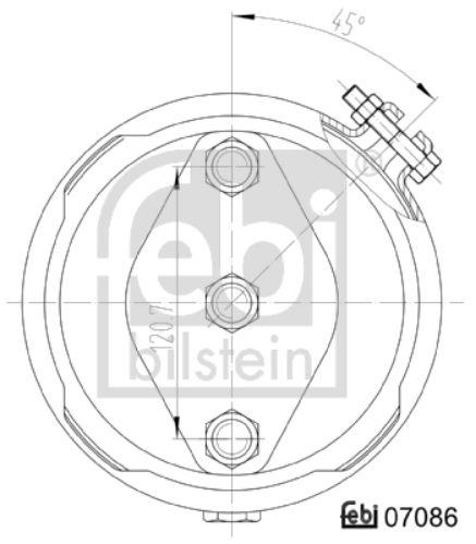 FEBI BILSTEIN 07086 Fren Sistemleri Fren Körüğü - SCANIA T uyumlu
