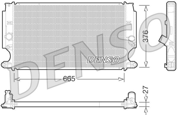 DENSO DRM50072 Soğutma Sistemi Su Soğutucu & Parçaları - TOYOTA AURIS (_E15_) uyumlu