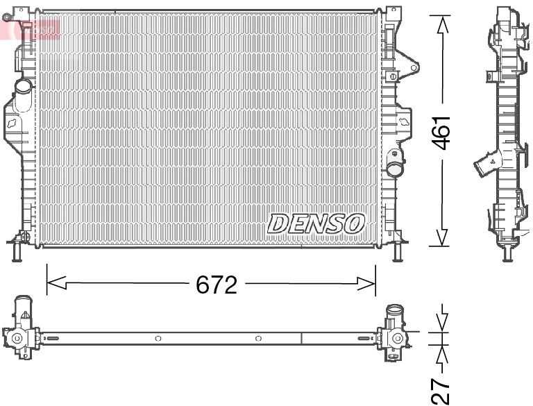 DENSO DRM10048 Soğutma Sistemi Su Soğutucu & Parçaları - FORD KUGA I uyumlu