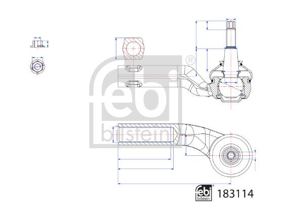 FEBI BILSTEIN 183114 Direksiyon Sistemi Mafsal - FORD FOCUS IV (HN) uyumlu