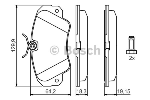 BOSCH 0 986 460 939 Fren Sistemleri Fren Balatası - OPEL OMEGA A (V87) uyumlu