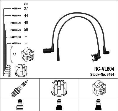NGK 8464 Ateşleme Sistemi Ateşleme Kablosu - VOLVO 480 (482) uyumlu