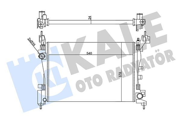 KALE OTO RADYATÖR 356270 Soğutma Sistemi Su Soğutucu & Parçaları - CITROËN NEMO Kasa/büyük limuzin (AA_) uyumlu