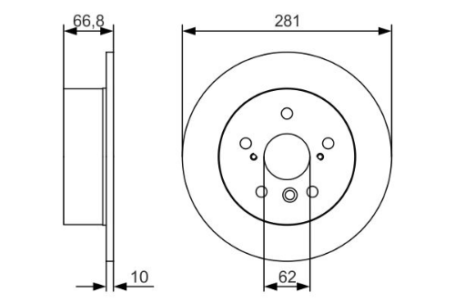 BOSCH 0 986 479 R06 Fren Sistemleri Fren Diski - TOYOTA CAMRY Sedan (_V4_) uyumlu