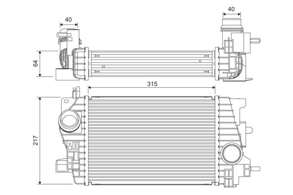 VALEO 818537 Motor Turbo Radyatörü - OPEL MERIVA B MPV (S10) uyumlu