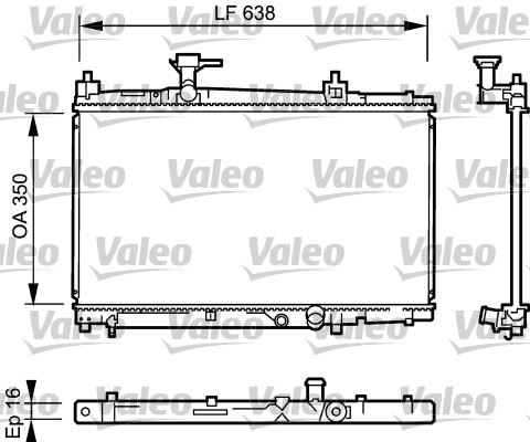 VALEO 734842 Soğutma Sistemi Su Soğutucu & Parçaları - TOYOTA YARIS (_P1_) uyumlu