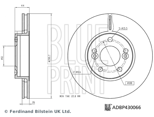 BLUE PRINT ADBP430066 Fren Sistemleri Fren Diski - RENAULT SCÉNIC I MPV (JA0/1_, FA0_) uyumlu