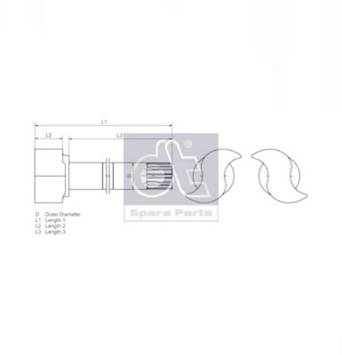 DT Spare Parts 1.18793 Fren Sistemleri Fren Mili & Aksesuar - SCANIA R I uyumlu