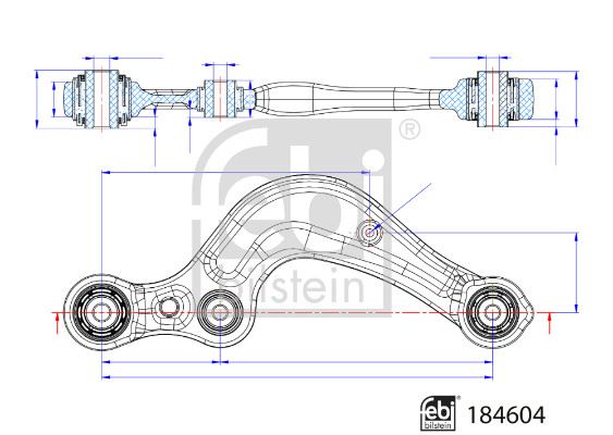 FEBI BILSTEIN 184604 Süspansiyon Sistemi Bugi Kolu - AUDI Q7 (4MB, 4MG, 4MQ) uyumlu
