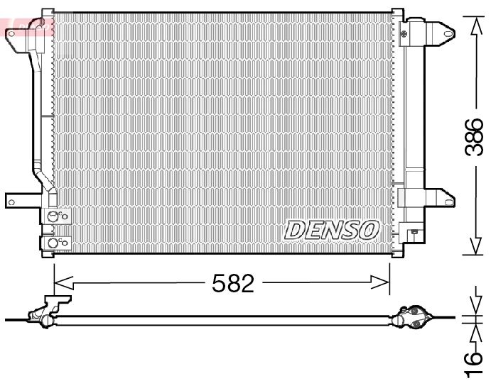 DENSO DCN32027 İklimlendirme Sistemi Klima Radyatörü - VW JETTA IV (162, 163, AV3, AV2) uyumlu