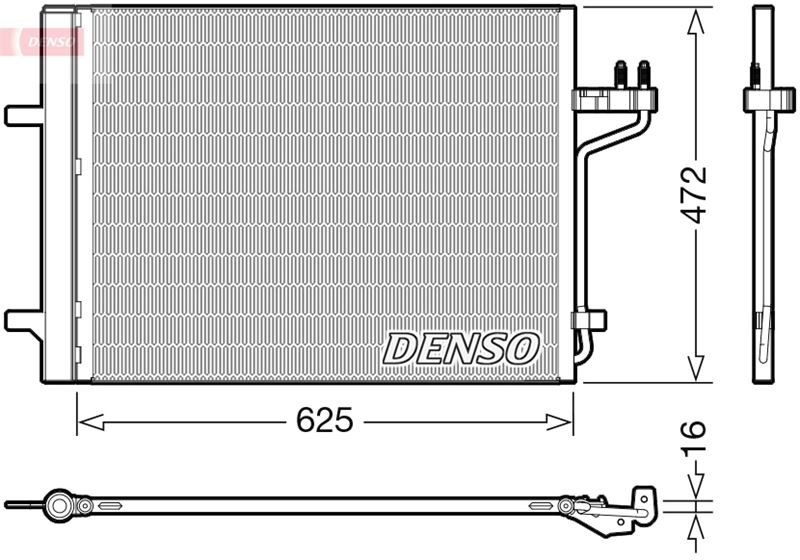 DENSO DCN10047 İklimlendirme Sistemi Klima Radyatörü - FORD TOURNEO CONNECT / GRAND TOURNEO CONNECT V408 MPV uyumlu