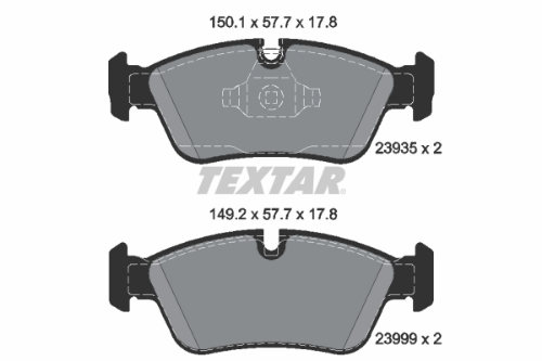 TEXTAR 2393501 Fren Sistemleri Fren Balatası - BMW 3 (E90) uyumlu