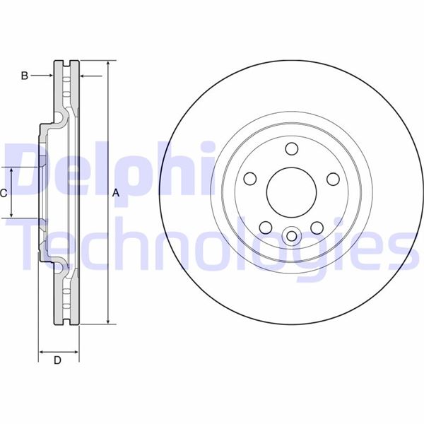 DELPHI BG9177C Fren Sistemleri Fren Diski - JAGUAR F-PACE (X761) uyumlu